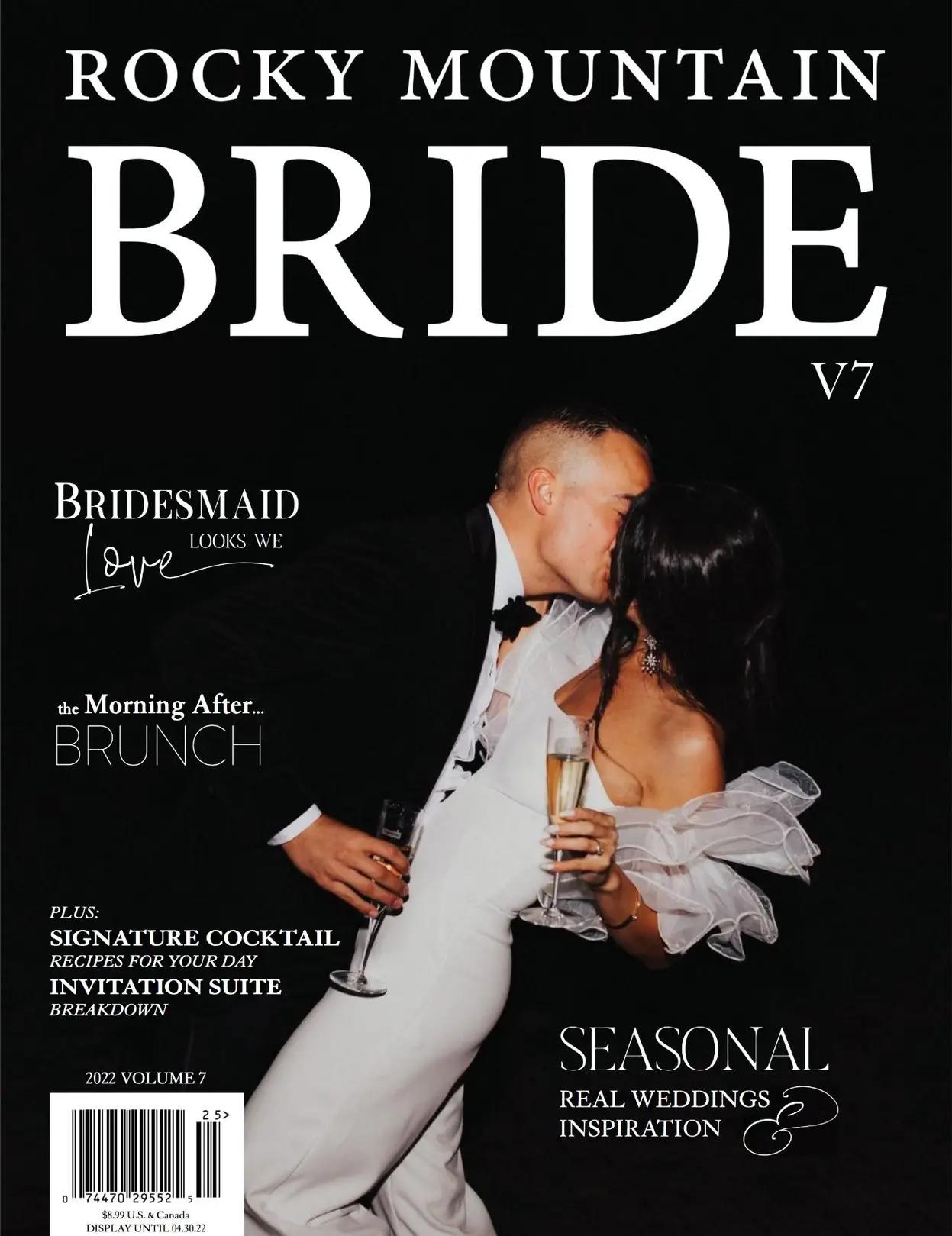 Our Bride and Bridal Party Styling Nationally Published in 17-page Spread Inside Rocky Mountain. Desktop Image
