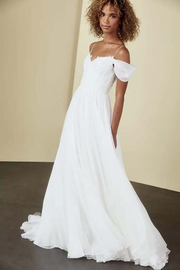 Amsale Spaghetti Strap Wedding Dress