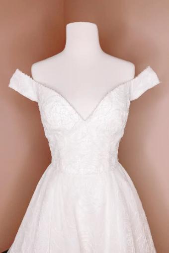 JLM Couture Allison Webb Beaded Corded Lace Ballgown #1 Ivory thumbnail