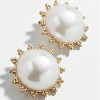 Miscellaneous Bauble Bar Pearl Statement Stud #0 default Pearl thumbnail